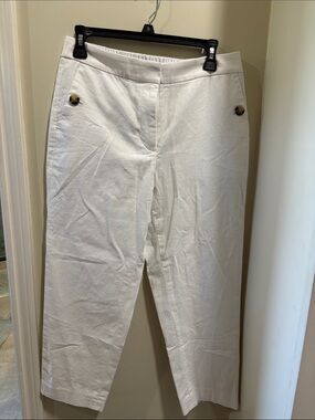 Jcrew factory size 8P white linen pants